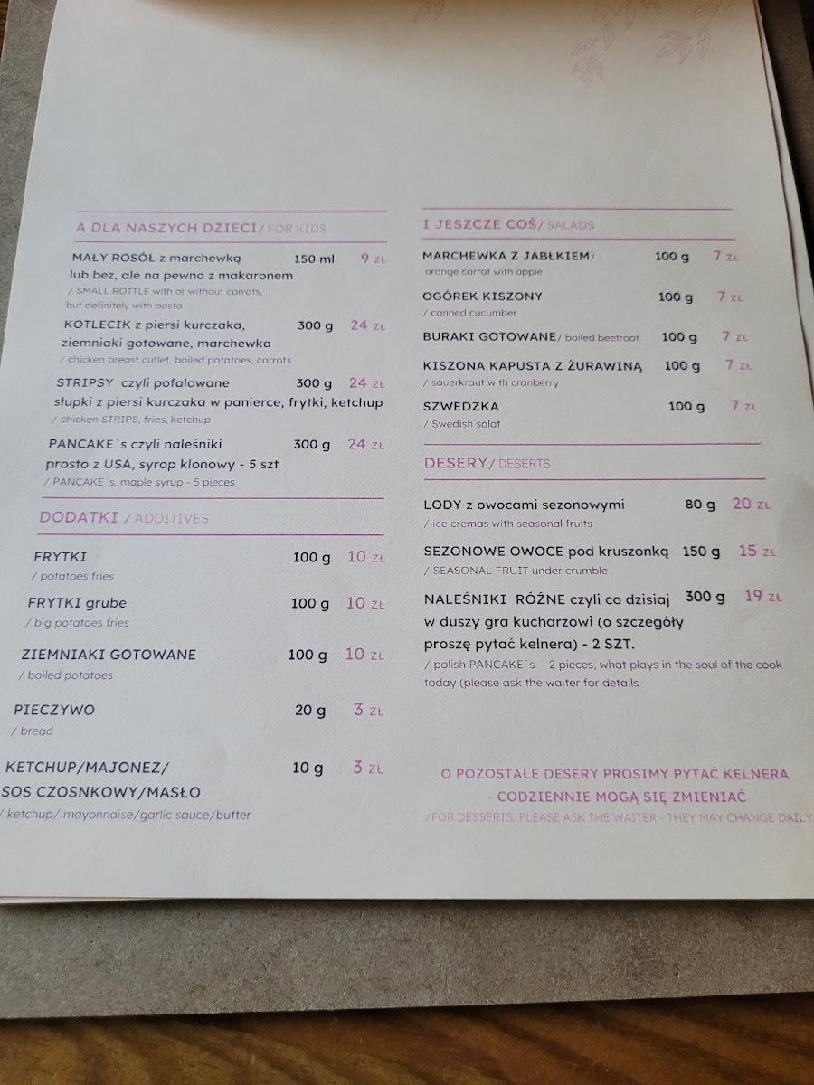 Menu Karczma Restauracja I Pokoje-8